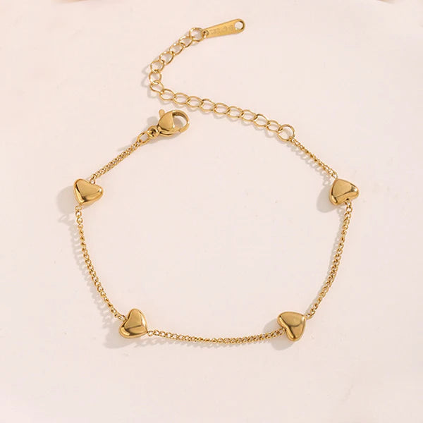 "Heart themed Wraparound" Bracelet- 18K Premium Gold Plated