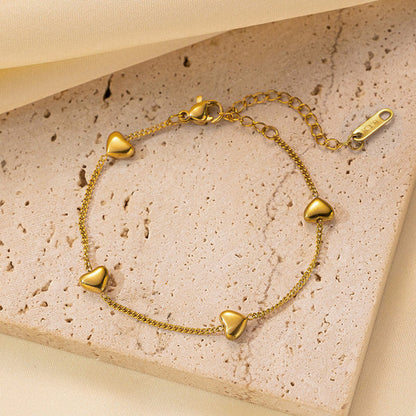"Heart themed Wraparound" Bracelet- 18K Premium Gold Plated