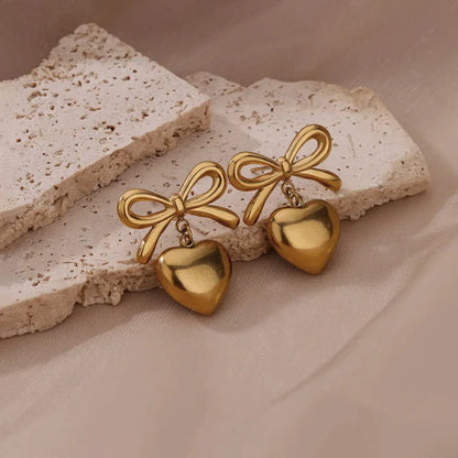 "Heart Themed" Earrings- 18K Premium Gold Plated