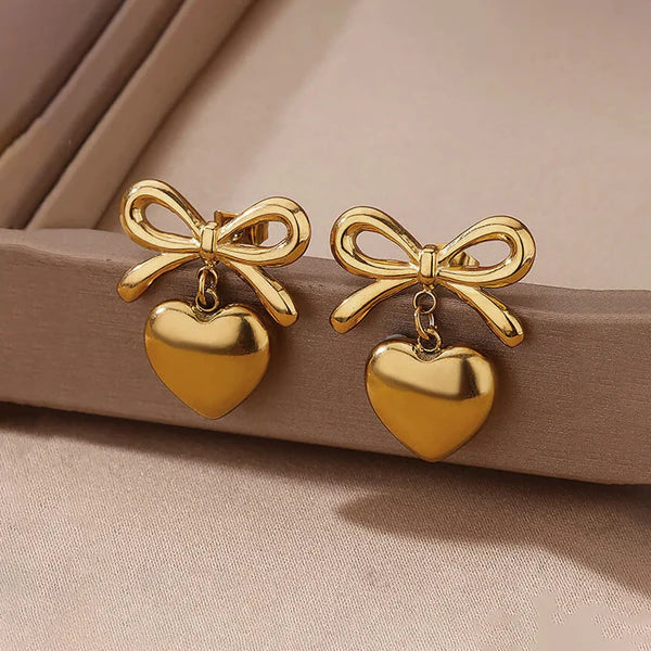 "Heart Themed" Earrings- 18K Premium Gold Plated