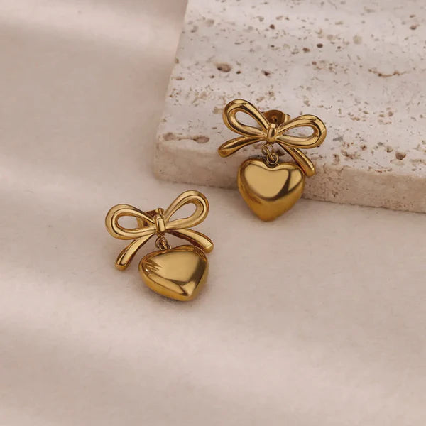 "Heart Themed" Earrings- 18K Premium Gold Plated