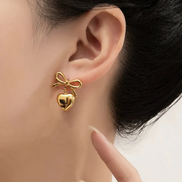 "Heart Themed" Earrings- 18K Premium Gold Plated