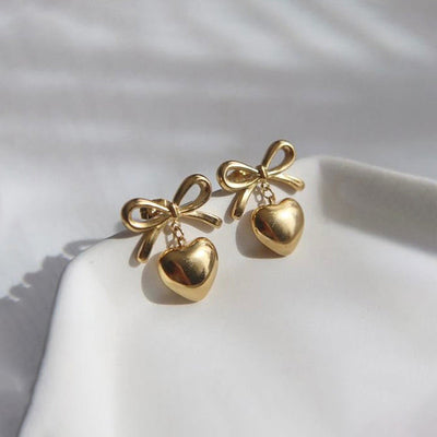 "Heart Themed" Earrings- 18K Premium Gold Plated