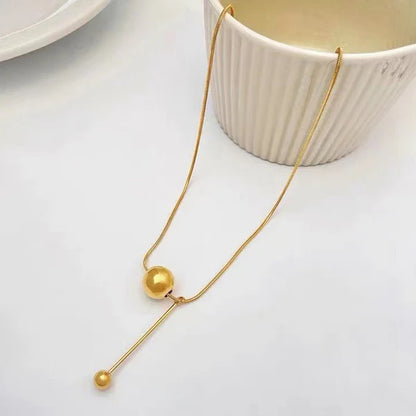 "Spherical Pendant" Necklace- 18K Premium Gold Plated