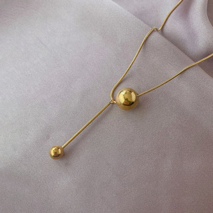 "Spherical Pendant" Necklace- 18K Premium Gold Plated
