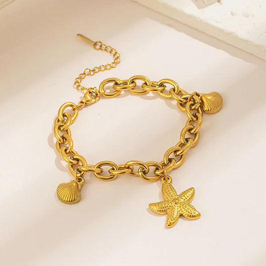 "Star Themed Wraparound" Bracelet – 18K Premium Gold Plated