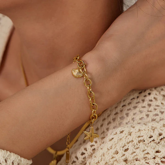 "Star Themed Wraparound" Bracelet – 18K Premium Gold Plated