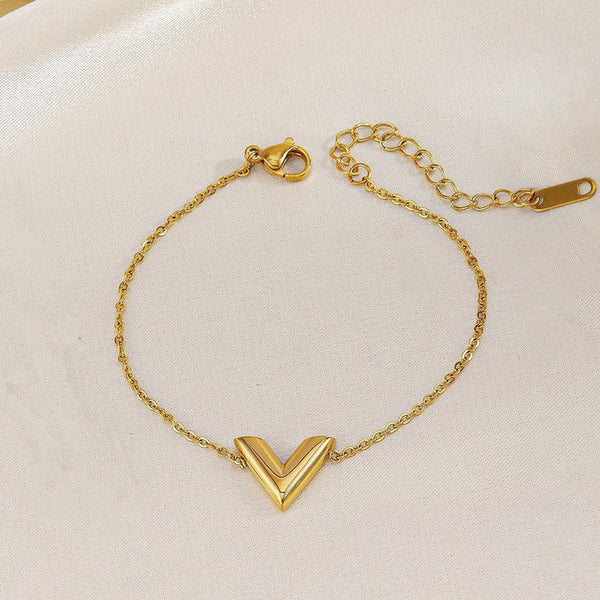 "V-Shaped Wraparound" Bracelet- 18K Premium Gold Plated
