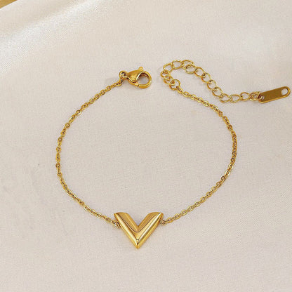 "V-Shaped Wraparound" Bracelet- 18K Premium Gold Plated
