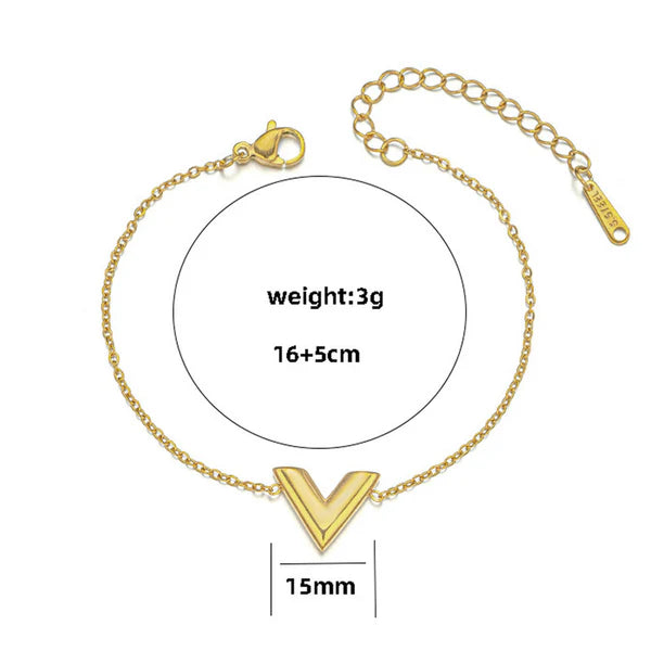 "V-Shaped Wraparound" Bracelet- 18K Premium Gold Plated