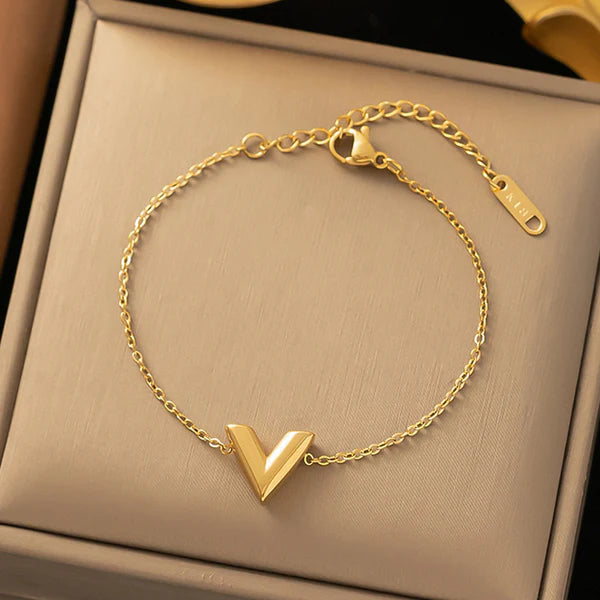 "V-Shaped Wraparound" Bracelet- 18K Premium Gold Plated