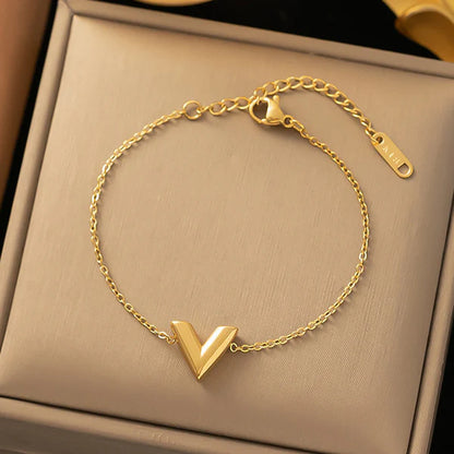 "V-Shaped Wraparound" Bracelet- 18K Premium Gold Plated