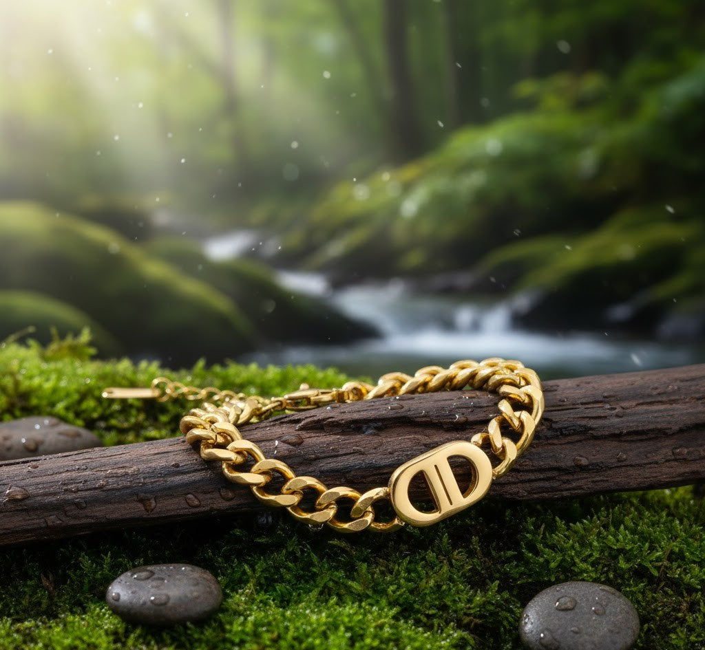 “Round Chain” Bracelet – 18K Gold Elegance