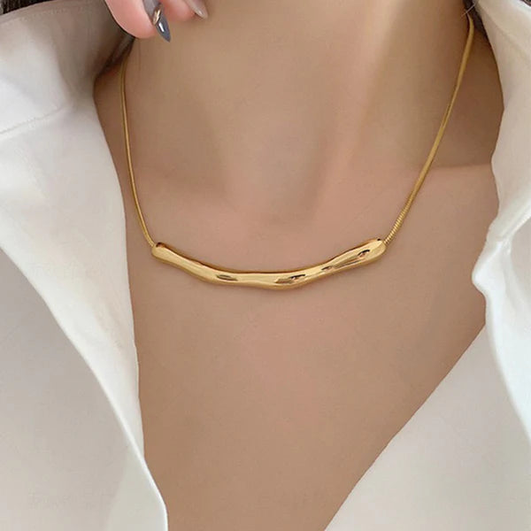 "Arc Chain" Necklace- 18K Premium Gold Plated