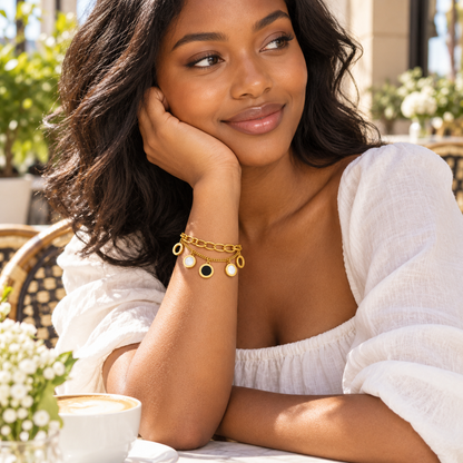 Aurelia Layered Circle Charm Bracelet