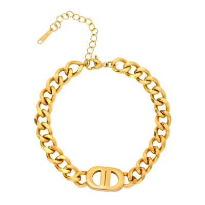 “Round Chain” Bracelet – 18K Gold Elegance