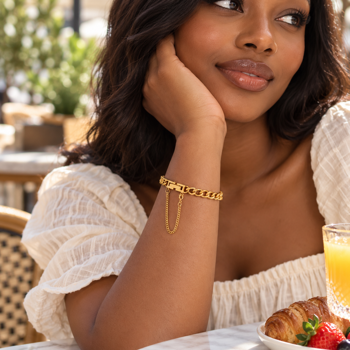 Signature Safety Chain 18K Gold-Plated Bracelet