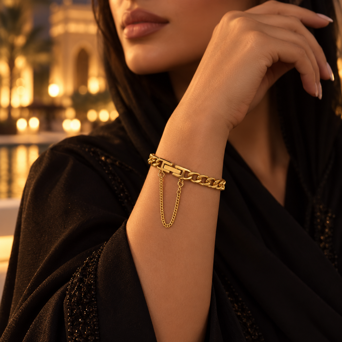Signature Safety Chain 18K Gold-Plated Bracelet