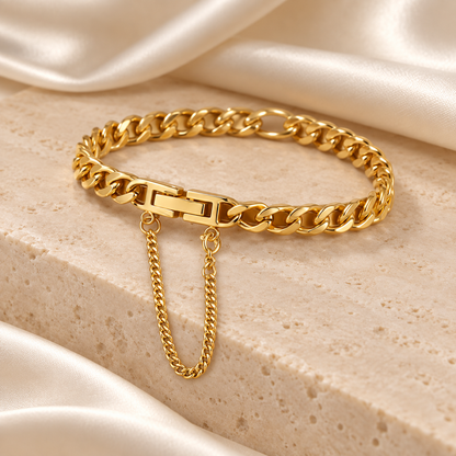 Signature Safety Chain 18K Gold-Plated Bracelet