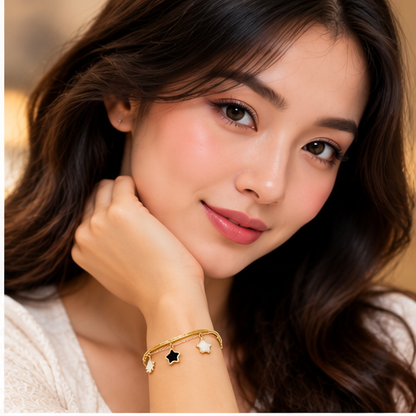 Celeste Layered Star Charm Bracelet