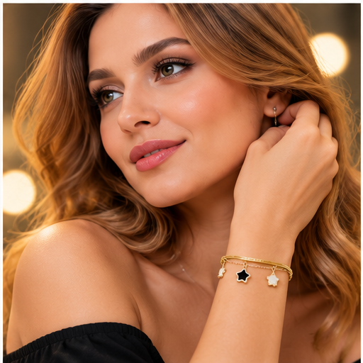 Celeste Layered Star Charm Bracelet