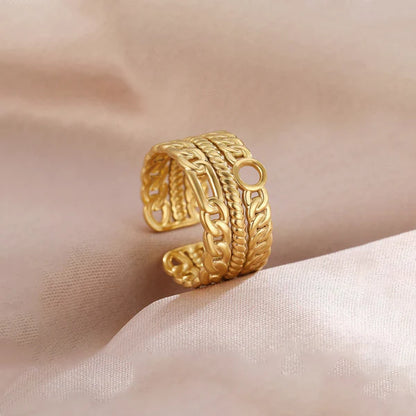 "Finger Ring" Ring- 18K Premium Gold Plated
