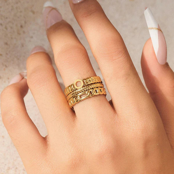 "Finger Ring" Ring- 18K Premium Gold Plated