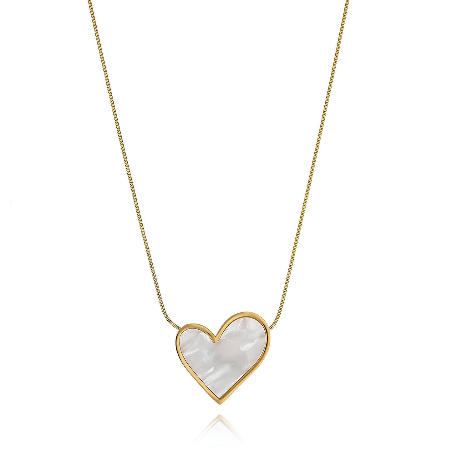 "Classic Heart" Necklace – 18K Gold Elegance