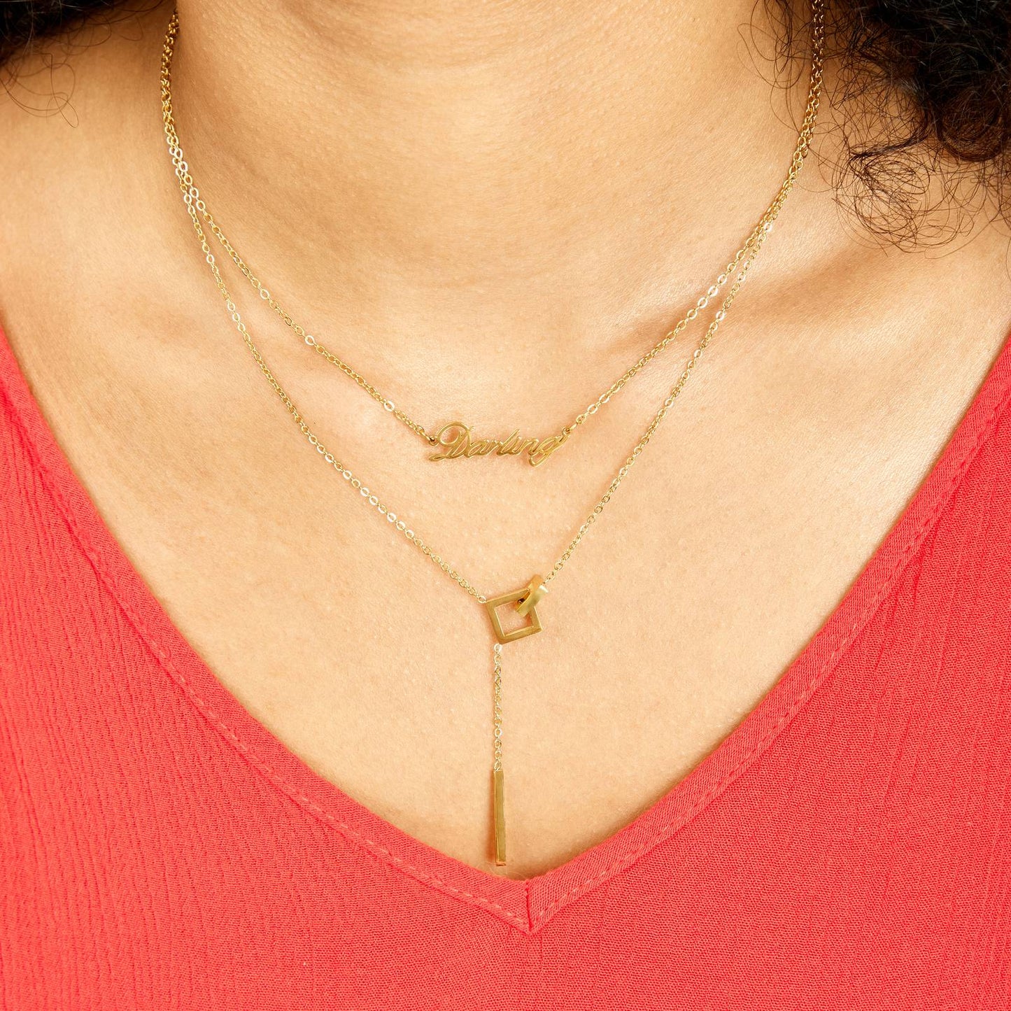 “Golden Bar” Necklace – 18K Modern Minimal Charm