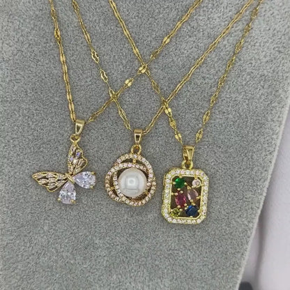“Colorful Spark” Necklace – 18K Gold Glow