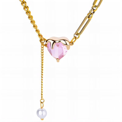 “Shining Heart” Necklace – 18K Gold Glow