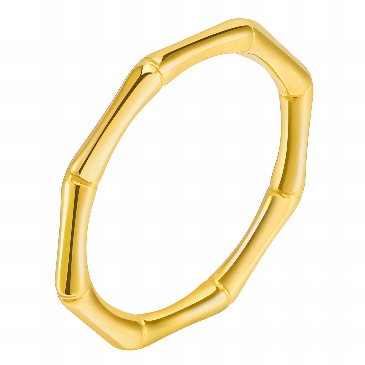 “Golden Edge” Ring – 18K Modern Charm