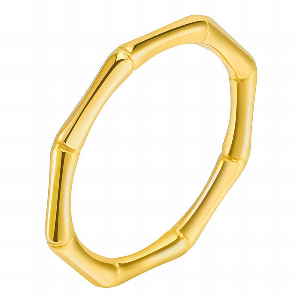“Golden Edge” Ring – 18K Modern Charm