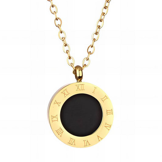 "Timeless Roman" Necklace – 18K Gold Glow