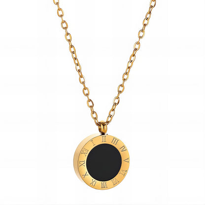 “Timeless Roman” Necklace – 18K Gold Glow