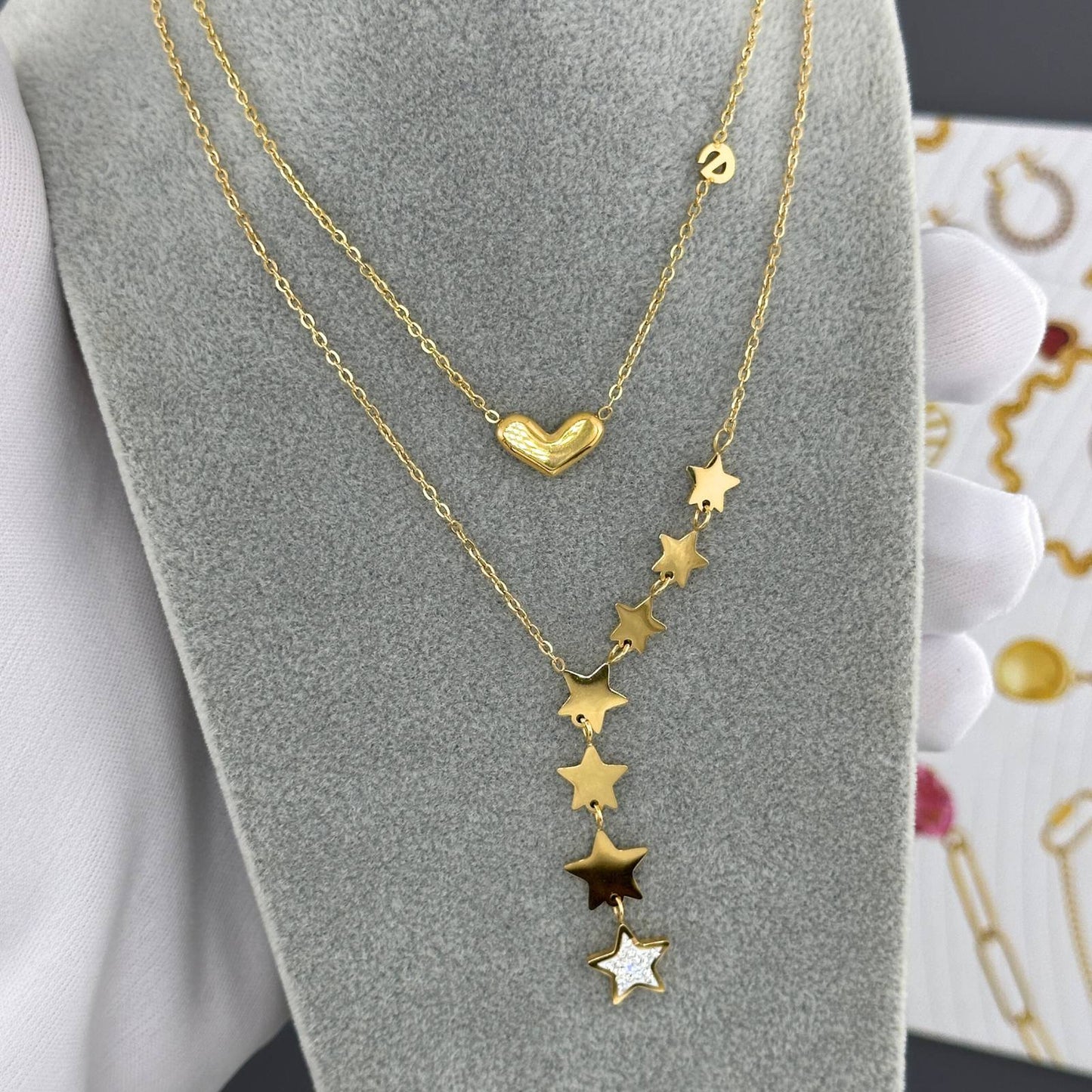 "Stars" Necklace – 18K Golden Shine