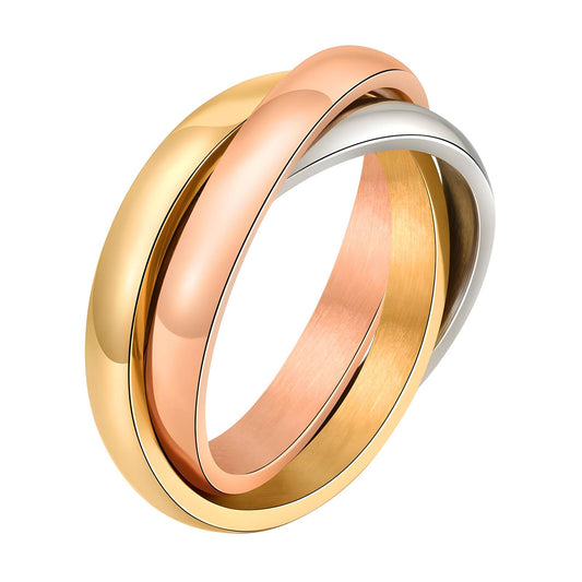 "Cross Circles" Ring – 18K Gold Charm